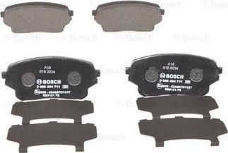 BOSCH 0 986 494 711 - Kit pastiglie freno, Freno a disco autozon.pro