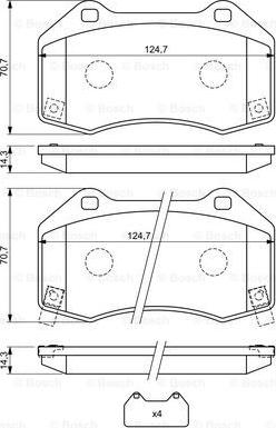 BOSCH 0 986 494 718 - Kit pastiglie freno, Freno a disco autozon.pro