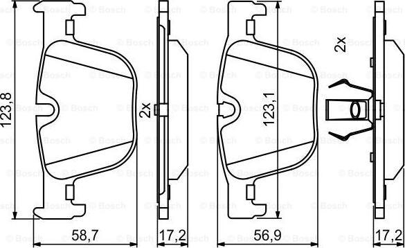 BOSCH 0 986 494 786 - Kit pastiglie freno, Freno a disco autozon.pro