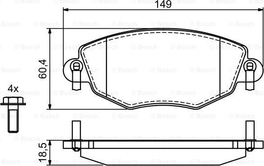 BOSCH 0 986 494 724 - Kit pastiglie freno, Freno a disco autozon.pro