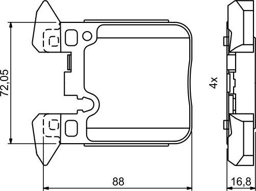 BOSCH 0 986 494 774 - Kit pastiglie freno, Freno a disco autozon.pro