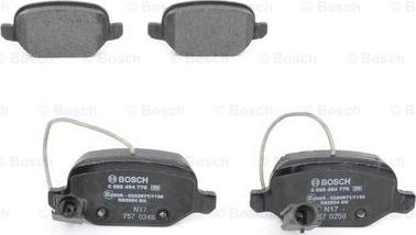 BOSCH 0 986 494 776 - Kit pastiglie freno, Freno a disco autozon.pro