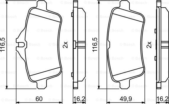 BOSCH 0 986 494 771 - Kit pastiglie freno, Freno a disco autozon.pro