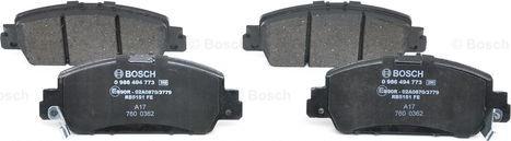 BOSCH 0 986 494 773 - Kit pastiglie freno, Freno a disco autozon.pro