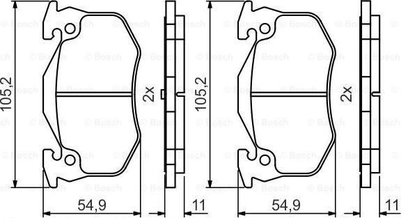 BOSCH 0 986 495 492 - Kit pastiglie freno, Freno a disco autozon.pro