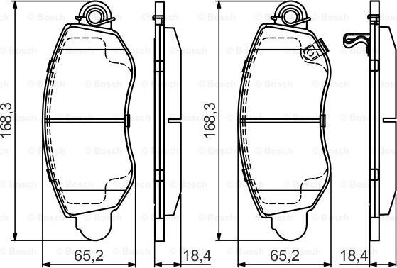 BOSCH 0 986 495 443 - Kit pastiglie freno, Freno a disco autozon.pro