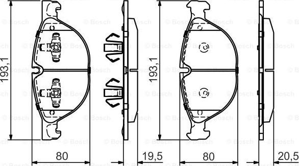 BOSCH 0 986 495 447 - Kit pastiglie freno, Freno a disco autozon.pro