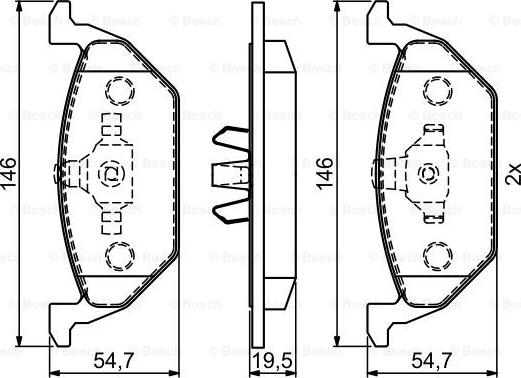 BOSCH 0 986 495 454 - Kit pastiglie freno, Freno a disco autozon.pro