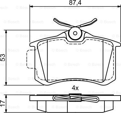 BOSCH 0 986 495 455 - Kit pastiglie freno, Freno a disco autozon.pro