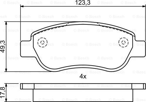 BOSCH 0 986 495 458 - Kit pastiglie freno, Freno a disco autozon.pro