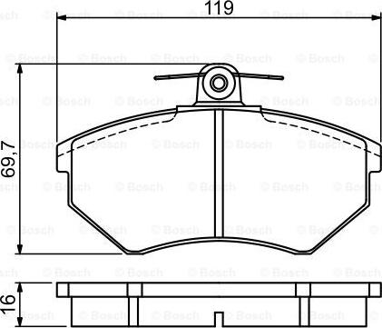 BOSCH 0986495457 - Kit pastiglie freno, Freno a disco autozon.pro