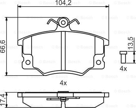 BOSCH 0 986 495 465 - Kit pastiglie freno, Freno a disco autozon.pro