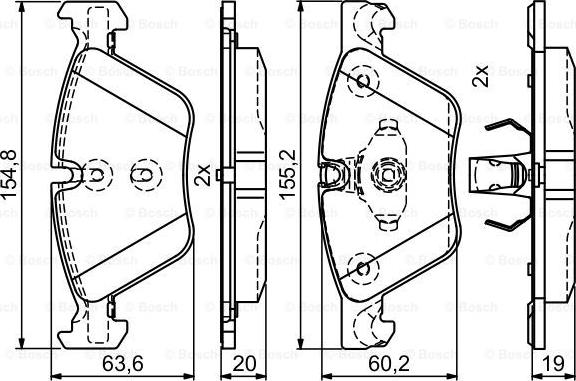 BOSCH 0 986 495 408 - Kit pastiglie freno, Freno a disco autozon.pro