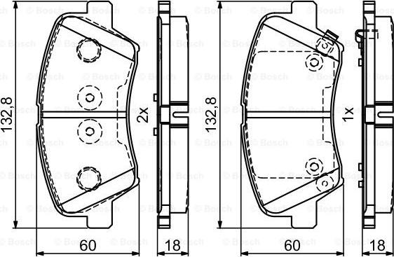 BOSCH 0 986 495 410 - Kit pastiglie freno, Freno a disco autozon.pro