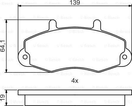 BOSCH 0 986 495 484 - Kit pastiglie freno, Freno a disco autozon.pro