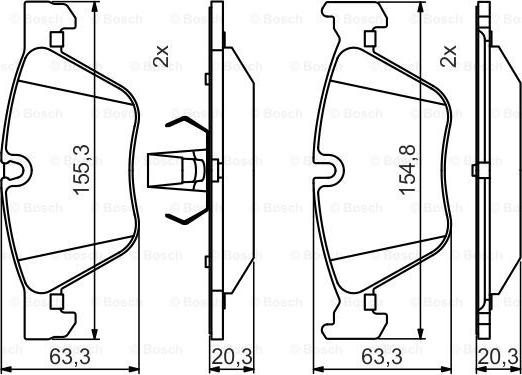 BOSCH 0 986 495 480 - Kit pastiglie freno, Freno a disco autozon.pro