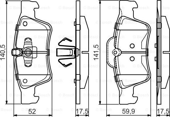 BOSCH 0 986 495 438 - Kit pastiglie freno, Freno a disco autozon.pro