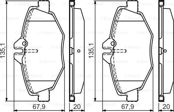 BOSCH 0986495433 - Kit pastiglie freno, Freno a disco autozon.pro