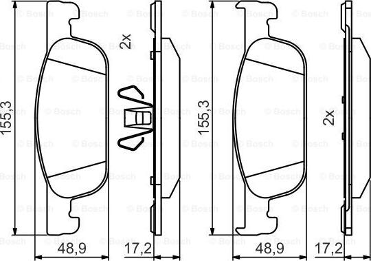 BOSCH 0 986 495 424 - Kit pastiglie freno, Freno a disco autozon.pro