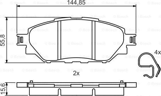 BOSCH 0 986 495 425 - Kit pastiglie freno, Freno a disco autozon.pro