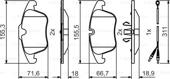 BOSCH 0 986 495 474 - Kit pastiglie freno, Freno a disco autozon.pro