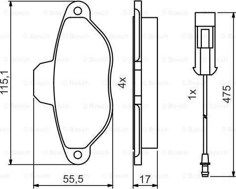 BOSCH 0 986 495 475 - Kit pastiglie freno, Freno a disco autozon.pro