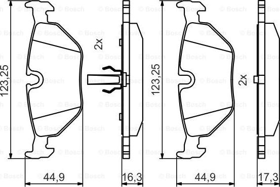 BOSCH 0 986 495 470 - Kit pastiglie freno, Freno a disco autozon.pro