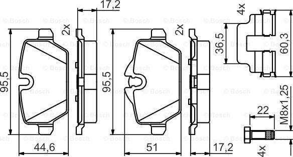 BOSCH 0 986 495 477 - Kit pastiglie freno, Freno a disco autozon.pro