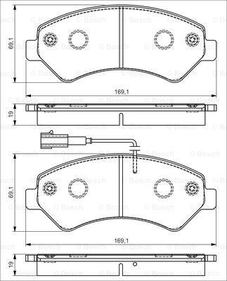 BOSCH 0 986 495 095 - Kit pastiglie freno, Freno a disco autozon.pro