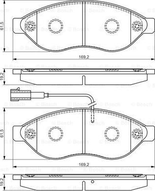 BOSCH 0 986 495 096 - Kit pastiglie freno, Freno a disco autozon.pro