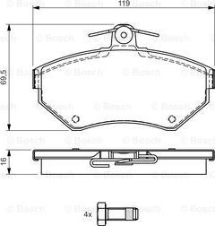 BOSCH 0 986 495 045 - Kit pastiglie freno, Freno a disco autozon.pro