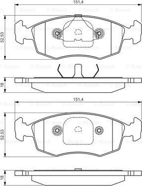 BOSCH 0 986 495 043 - Kit pastiglie freno, Freno a disco autozon.pro