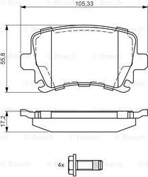 BOSCH 0 986 495 054 - Kit pastiglie freno, Freno a disco autozon.pro