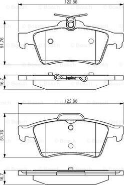 BOSCH 0 986 495 055 - Kit pastiglie freno, Freno a disco autozon.pro