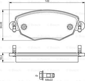 BOSCH 0 986 495 050 - Kit pastiglie freno, Freno a disco autozon.pro