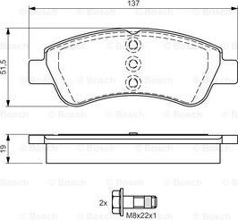 BOSCH 0 986 495 051 - Kit pastiglie freno, Freno a disco autozon.pro