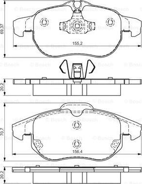 BOSCH 0 986 495 053 - Kit pastiglie freno, Freno a disco autozon.pro