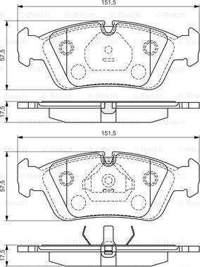 BOSCH 0 986 495 060 - Kit pastiglie freno, Freno a disco autozon.pro