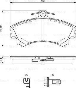 BOSCH 0 986 495 005 - Kit pastiglie freno, Freno a disco autozon.pro