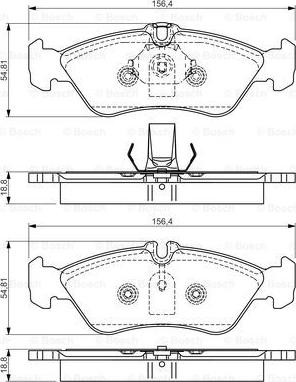 BOSCH 0 986 495 000 - Kit pastiglie freno, Freno a disco autozon.pro