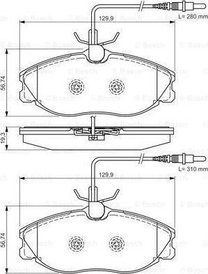 BOSCH 0 986 495 001 - Kit pastiglie freno, Freno a disco autozon.pro