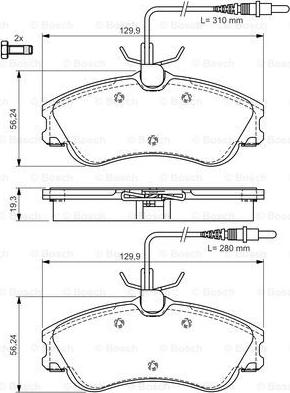 BOSCH 0 986 495 008 - Kit pastiglie freno, Freno a disco autozon.pro