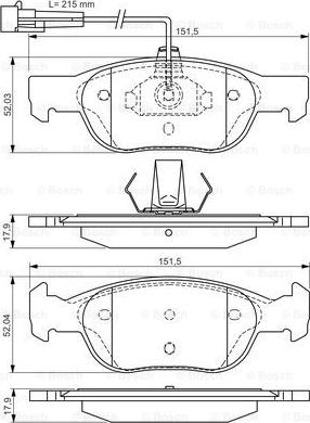 BOSCH 0 986 495 002 - Kit pastiglie freno, Freno a disco autozon.pro