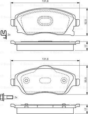 BOSCH 0 986 495 014 - Kit pastiglie freno, Freno a disco autozon.pro