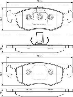 BOSCH 0 986 495 016 - Kit pastiglie freno, Freno a disco autozon.pro