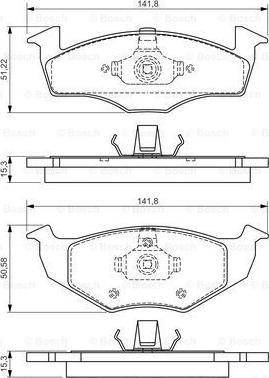 BOSCH 0 986 495 010 - Kit pastiglie freno, Freno a disco autozon.pro