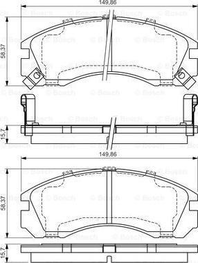 BOSCH 0 986 495 013 - Kit pastiglie freno, Freno a disco autozon.pro