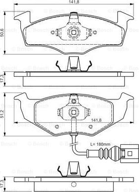 BOSCH 0 986 495 021 - Kit pastiglie freno, Freno a disco autozon.pro