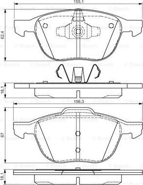 BOSCH 0 986 495 023 - Kit pastiglie freno, Freno a disco autozon.pro