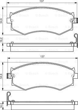 BOSCH 0 986 495 076 - Kit pastiglie freno, Freno a disco autozon.pro